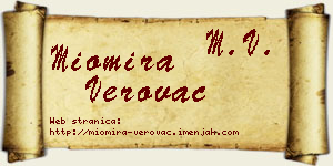 Miomira Verovac vizit kartica